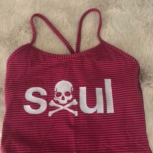 Lululemon soul cycle stripe top size 4